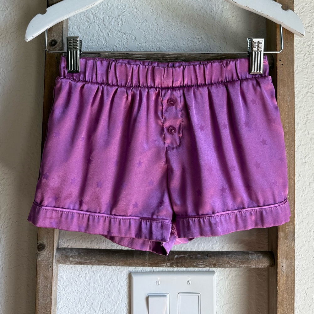 More than Magic Star Print Silky Pajama Shorts girls sz: S or 6/6X